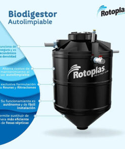 Alternative view of BIODIGESTOR AUTOLIMPIABLE ROTOPLAS 2000 LTS CONO