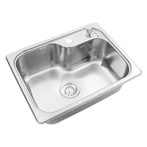 PILETA DE COCINA SIMPLE CON AGUJERO DOSIFICADOR ENCASTRABLE JOHNSON LUXOR MINI SI 55 AD