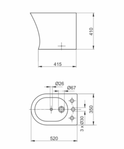 Alternative view of BIDET 3 AGUJEROS ABRUZZO │PIAZZA B0703│