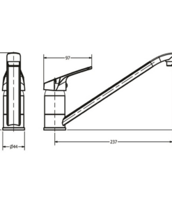 Alternative view of GRIFERIA MONOCOMANDO PARA COCINA MESADA ALTA │ PIAZZA DOMANI 10616 │