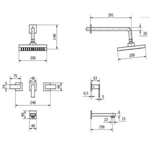 Alternative view of GRIFERIA PARA DUCHA CON TRANSFERENCIA NEGRO CIERRE CERAMICO │ PIAZZA LEVEL 21206NE │