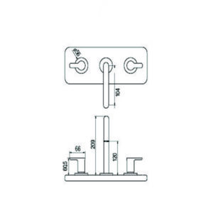 Alternative view of GRIFERIA PARA LAVATORIO MESADA PICO CAÑO CIERRE CERAMICO │ PIAZZA LOGOS 22301 │