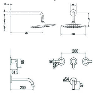 Alternative view of GRIFERIA PARA DUCHA CON TRANSFERENCIA CIERRE CERAMICO │ PIAZZA LOGOS 22306 │