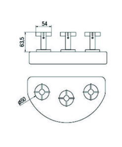 Alternative view of GRIFERIA BIDET CON TRANSFERENCIA CROMADA CIERRE CERAMICO │ PIAZZA GUILTY CRUZ 22404 │