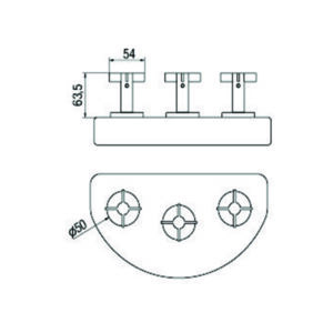 Alternative view of GRIFERIA BIDET CON TRANSFERENCIA CROMADA CIERRE CERAMICO │ PIAZZA GUILTY CRUZ 22404 │