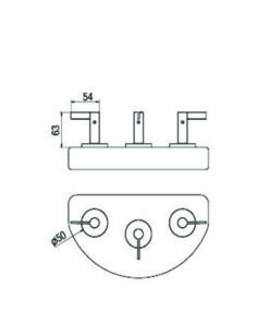 Alternative view of GRIFERIA PARA BIDET CON TRANSFERENCIA CROMADA │ PIAZZA GUILTY LEVER 22504 │