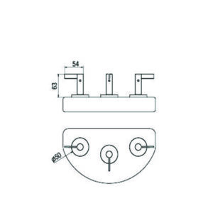 Alternative view of GRIFERIA PARA BIDET CON TRANSFERENCIA CROMADA │ PIAZZA GUILTY LEVER 22504 │