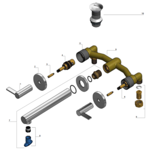 Alternative view of GRIFERIA PARA DUCHA CON TRANSFERENCIA CROMADA CIERRE CERAMICO │ PIAZZA GUILTY LEVER 22506 │
