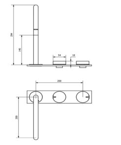 Alternative view of GRIFERIA PARA LAVATORIO MESADA CIERRE CERAMICO │ PIAZZA LOUNGE 22601 │