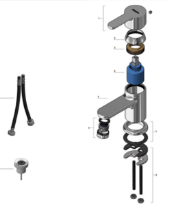 Alternative view of GRIFERIA MONOCOMANDO PARA BIDET CON TRANSFERENCIA │ PIAZZA EMBLEM 10004 │