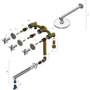 Alternative view of GRIFERIA PARA DUCHA CON TRANSFERENCIA CIERRE CERAMICO │ PIAZZA GUILTY CRUZ 22406 │