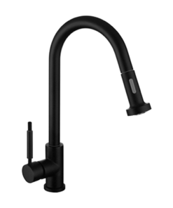 GRIFERIA MONOCOMANDO PARA COCINA MESADA CON ROCIADOR EXTRAIBLE NEGRO │ PIAZZA GOURMET 10300NE │