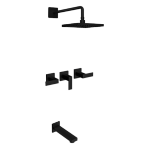 GRIFERIA PARA DUCHA CON TRANSFERENCIA NEGRO CIERRE CERAMICO │ PIAZZA LEVEL 21206NE │