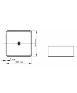 Alternative view of BACHA DE APOYO CUADRADA SLIM │ PIAZZA A423 │