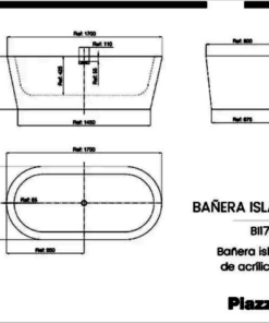 Alternative view of BAÑERA ISLA ACRILICA │ PIAZZA BI170 │