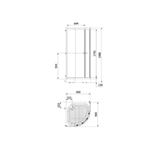 Alternative view of CABINA DE DUCHA ANGULAR 90X90 5 MILIMETROS CON RECEPTACULO │ PIAZZA CD90A │