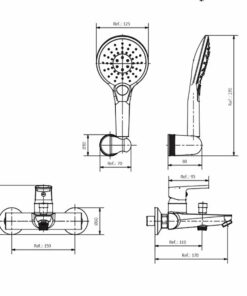 Alternative view of GRIFERÍA PARA DUCHA EXTERIOR CON TRANSFERENCIA │ PIAZZA OGGI 10508 │