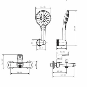 Alternative view of GRIFERÍA PARA DUCHA EXTERIOR CON TRANSFERENCIA │ PIAZZA OGGI 10508 │