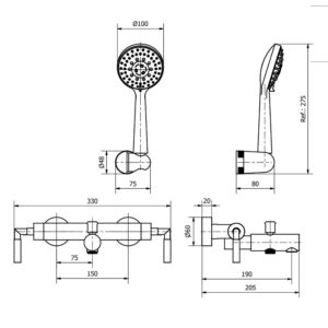 Alternative view of GRIFERIA PARA DUCHA EXTERIOR CON TRANSFERENCIA CIERRE CERAMICO │ PIAZZA NOVARA 21008 │