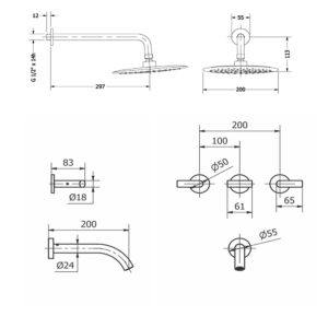Alternative view of GRIFERIA PARA DUCHA CON TRANSFERENCIA CIERRE CERAMICO │ PIAZZA MIND 21406 │