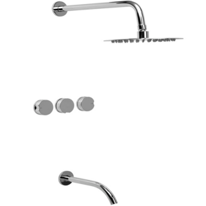 GRIFERIA PARA DUCHA CON TRANSFERENCIA NEGRO CIERRE CERAMICO │ PIAZZA LOUNGE 21606 │