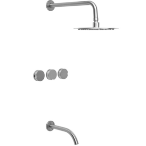 GRIFERIA PARA DUCHA CON TRANSFERENCIA SATINADA CIERRE CERAMICO │ PIAZZA LOUNGE 21606ST │