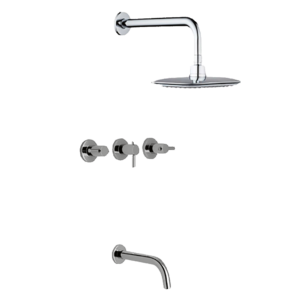 GRIFERÍA PARA DUCHA DE EMBUTIR CON TRANSFERENCIA Ø200 │ PIAZZA VECTRA 22706 │