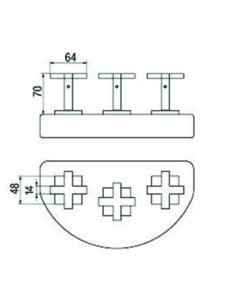 Alternative view of GRIFERIA PARA BIDET CON TRANSFERENCIA│ PIAZZA UNIQUE CRUZ 22804 │