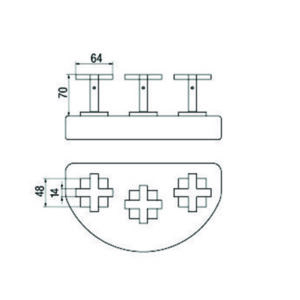 Alternative view of GRIFERIA PARA BIDET CON TRANSFERENCIA│ PIAZZA UNIQUE CRUZ 22804 │