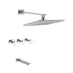 GRIFERÍA PARA DUCHA DE EMBUTIR CON TRANSFERENCIA │ PIAZZA UNIQUE CRUZ 22806 │