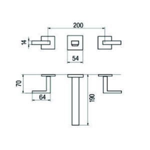 Alternative view of GRIFERIA PARA LAVATORIO PARED │ PIAZZA UNIQUE LEVER 22903│