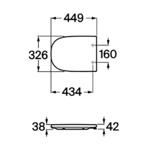 Alternative view of TAPA INODORO ROCA DAMA SENSO BLANCA CIERRE SUAVE |Z80N512001│