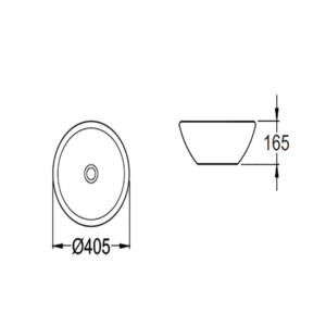 Alternative view of LAVATORIO SOBRE ENCIMERA NAPUR ROCA 405 mm | A1420340000200