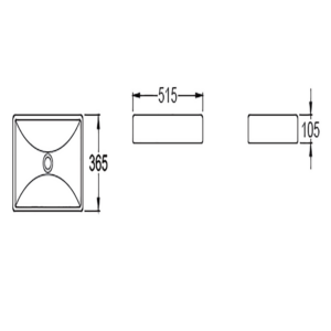 Alternative view of LAVATORIO SOBRE ENCIMERA ROCA BRUNEI 515x365 mm | A1420310000200