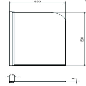 Alternative view of MAMPARA DE VIDRIO PARA DUCHA │ PIAZZA MAMPARA MV001│