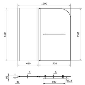 Alternative view of MAMPARA DE VIDRIO PARA DUCHA │ PIAZZA MAMPARA MV101│