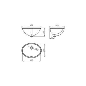 Alternative view of BACHA FERRUM ARMONICA ARIANNA BLANCA BAJO MESADA | ARM-BH-100-BL │