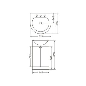 Alternative view of MUEBLE FERRUM AVIGNON 50 CM 2 PUERTAS BLANCO | AVI-MB-003-BL