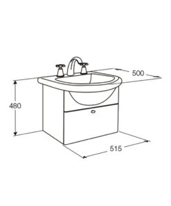 Alternative view of MUEBLE DE COLGAR FERRUM AVIGNON 50 CM 1 PUERTA BLANCO | AVI-MB-005-BL
