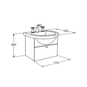 Alternative view of MUEBLE DE COLGAR FERRUM AVIGNON 50 CM 1 PUERTA BLANCO | AVI-MB-005-BL