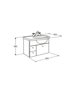 Alternative view of MUEBLE DE COLGAR FERRUM AVIGNON 65 CM BLANCO | AVI-MB-013-BL
