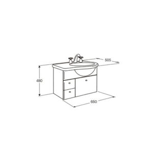 Alternative view of MUEBLE DE COLGAR FERRUM AVIGNON 65 CM BLANCO | AVI-MB-013-BL