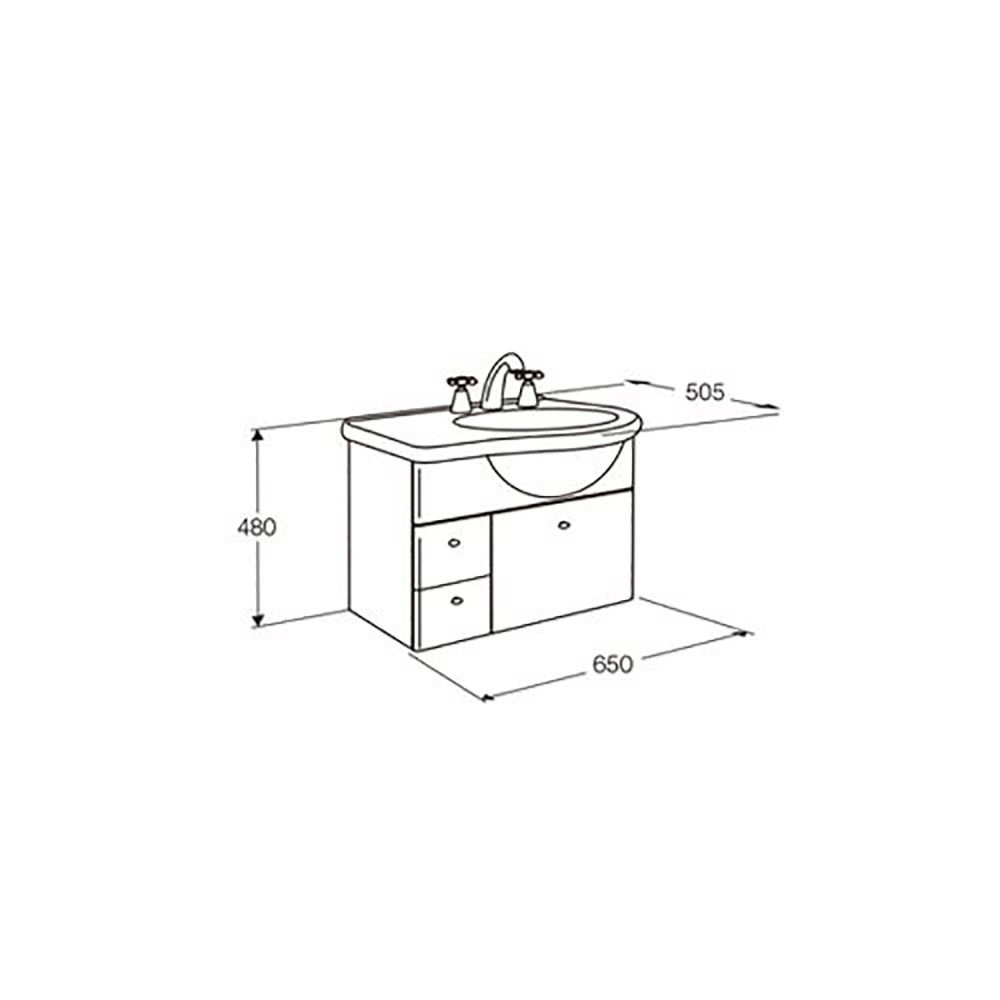 MUEBLE DE COLGAR FERRUM AVIGNON 65 CM BLANCO | AVI-MB-013-BL - Imagen 2