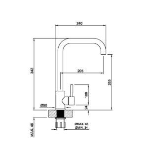 Alternative view of Monocomando para Cocina Hausag – Grifería Cromada de Diseño Moderno