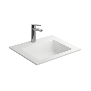 LAVATORIO FERRUM SYMI 52 CM 1 AGUJERO BLANCO | LJS1F-B