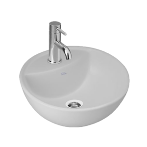LAVATORIO DE APOYO FERRUM TORI REDONDO 42 CM 1 AGUJERO BLANCO | L247K-B