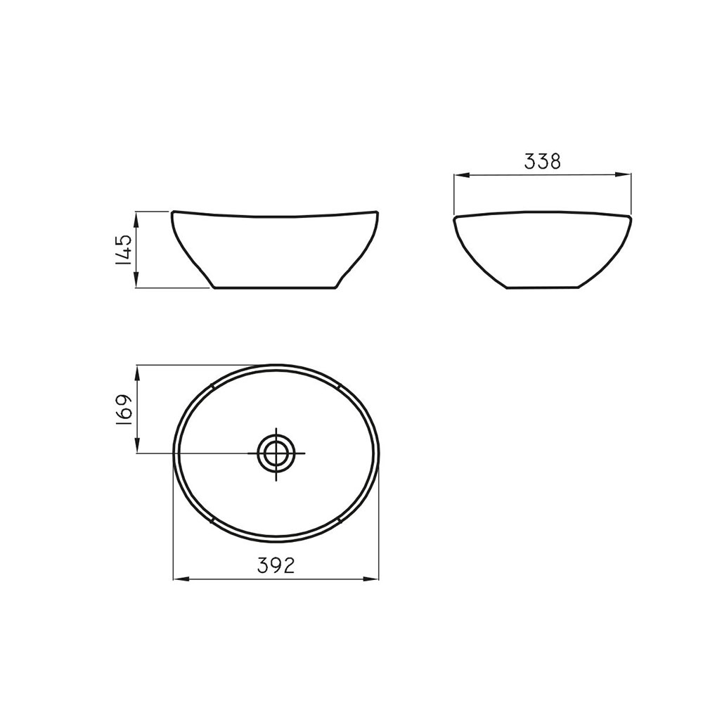 LAVATORIO DE APOYO FERRUM TORI CUENCO 39,2x33,8 CM BLANCO | L60KF-B - Imagen 2