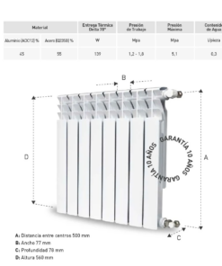 Alternative view of RADIADOR 500 mm x 8 ELEMENTOS HAUSAG|