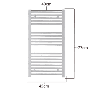 Alternative view of Toallero Radiador De Agua Hausag 77x45 Cromado