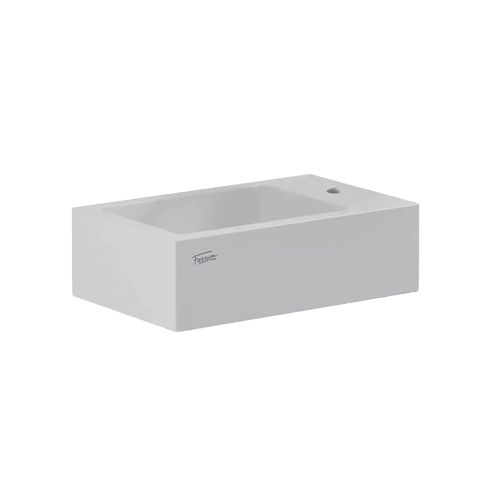 LAVATORIO DE APOYO FERRUM TORI TOILETTE 40x25 CM 1 AGUJERO BLANCO | L15KF-B